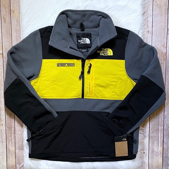 The North Face Jackets \u0026 Coats | The North Face Steep Tech Half Zip Fleece Unisex Jacket | Color: Gray/Yellow | Size: L | Gigioscloset's Closet